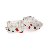 Çilek Figürlü Kare CupCake Pet Kapsül 100 Adet 50x50 mm