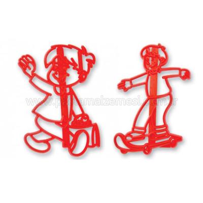 Erkek Çocuk Figürlü Patchwork Kurabiye Kalıbı Klişe