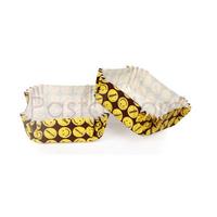 Gülen Yüz Figürlü Kare CupCake Pet Kapsül 100 Adet 50x50 mm