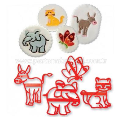 Hayvancıklar Figürlü Patchwork Kurabiye Kalıbı Klişe