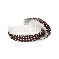 Kahverengi Puantiyeli CupCake Oval Pet Kapsül 100 Adet