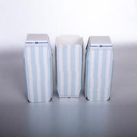 KARE MİNİ KEK KALIBI - MAVİ ÇİZGİLİ (47 x 47 x h:48 mm) / 100 ADET