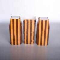 KARE MİNİ KEK KALIBI -KAHVE ÇİZGİLİ (47 x 47 x h:48 mm) / 100 ADET