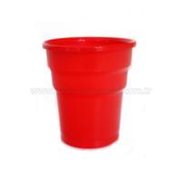 Kırmızı Pastel Plastik Bardak