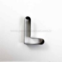 L Harfi Modeli Kurabiye Kalıbı Metal Kopat