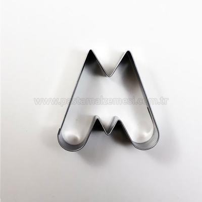 M Harfi Modeli Kurabiye Kalıbı Metal Kopat