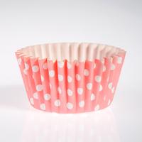 Pembe Puantiyeli CupCake Pet Kapsül 100 Adet 62x45 mm