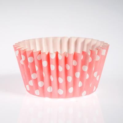 Pembe Puantiyeli CupCake Pet Kapsül 100 Adet 62x45 mm