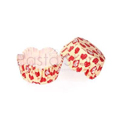 Sweet Heart CupCake Pet Kapsül 100 Adet 65x38 mm