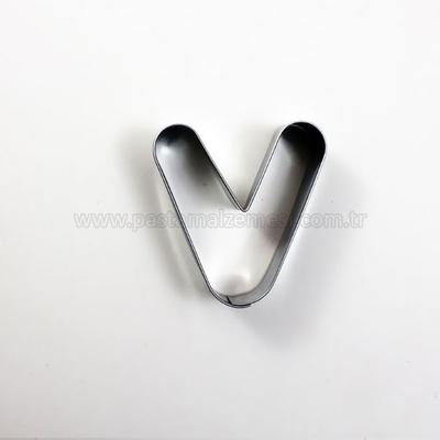 V Harfi Modeli Kurabiye Kalıbı Metal Kopat