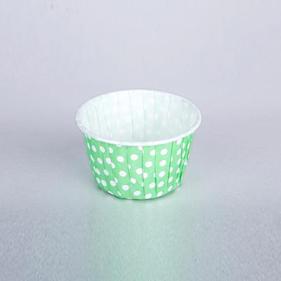 Yeşil Puantiyeli Cupcake Pet Kapsül50 Adet