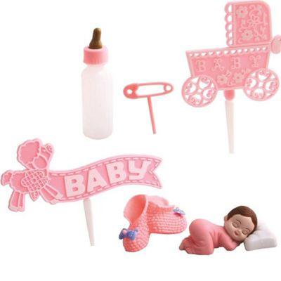 Pembe Bebek Pasta Üstü Süsleme Seti