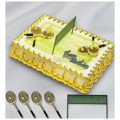 Tenis Raketli Pasta Üstü Süsleme Seti